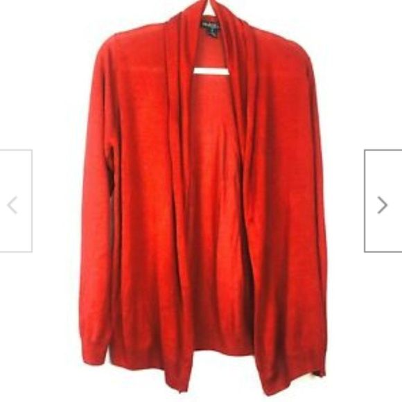 Maglia Womens Open Front Red Cardigan - Picture 1 of 4